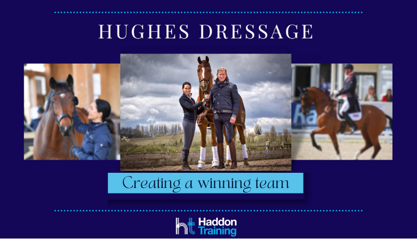 Finding the perfect balance article with Hughes Dressage discussing apprenticeships with Haddon Training