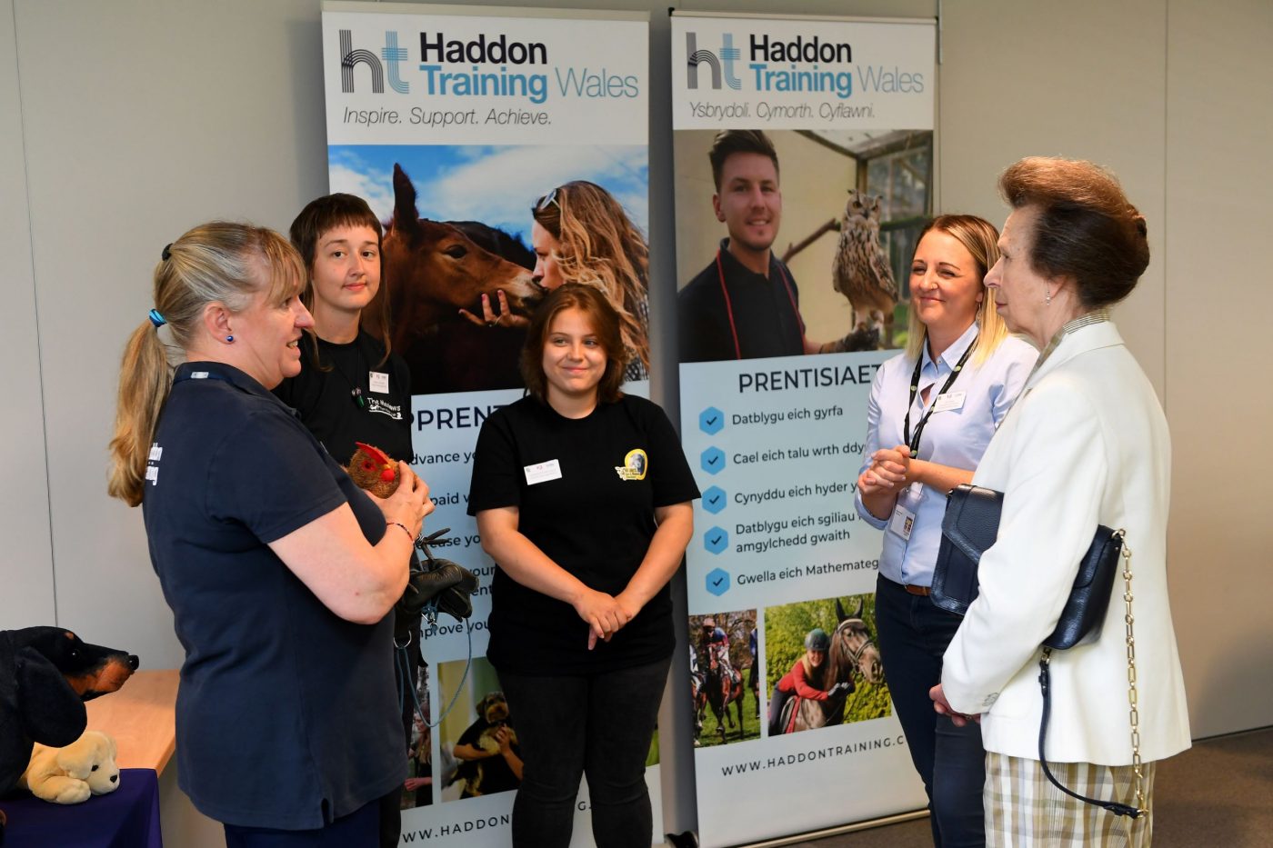HRH visits Educ8 Training and Haddon Training in Caerphilly
